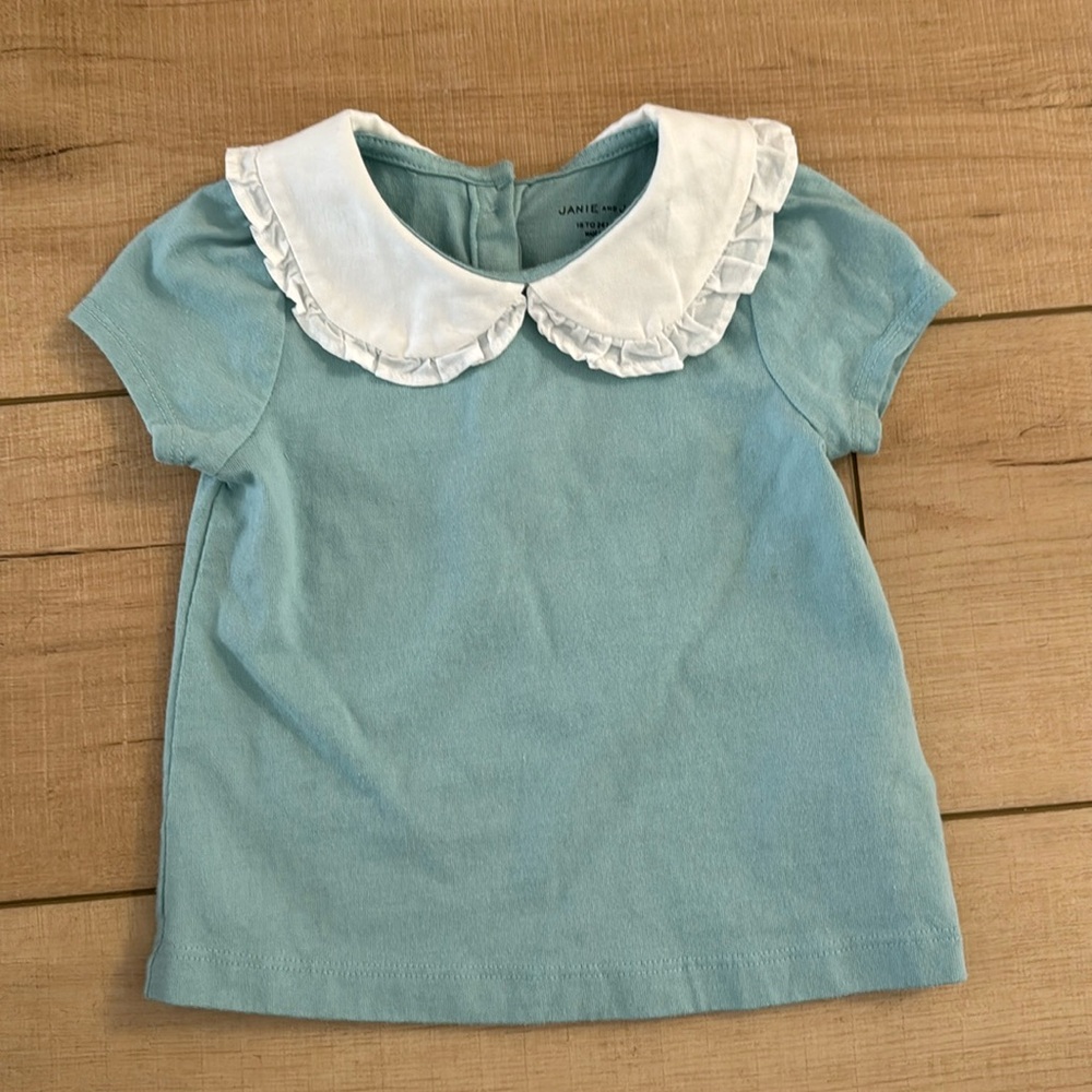 Janie & Jack short sleeve bibbed shirt